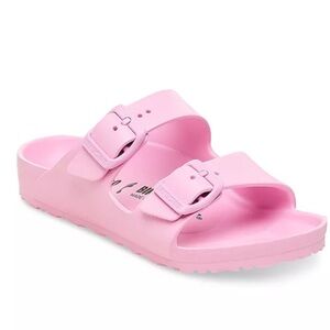 Birkenstock Kids Two-Strap EVA Slides in Fondant Pink